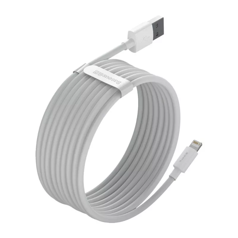 Baseus TZCALZJ-02 kábel k telefónu biely 1,5 m USB A Lightning