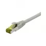 Patch kábel RJ45, CAT6A 500MHz, 1,5m, sivý, S-STP(S/FTP), TPE/LSZH(Ultraflex), AWG26, s Cat.7 káblom, Synergy 21 (S217604)
