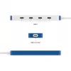 Hyper HyperDrive Flex 4-portový USB-C hub, biely/modrý | HD5201BUGL