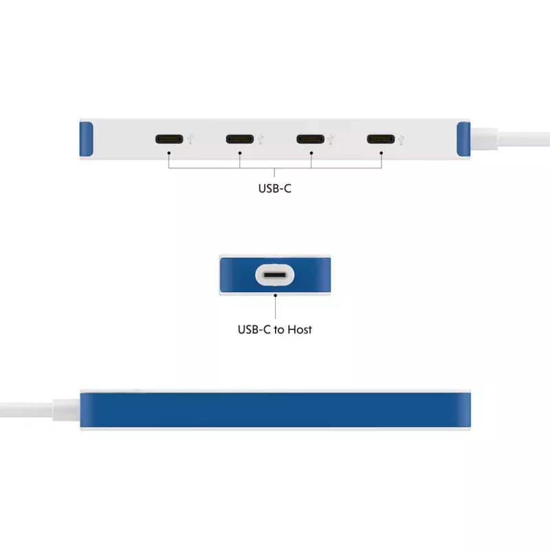 Hyper HyperDrive Flex 4-portový USB-C hub, biely/modrý | HD5201BUGL