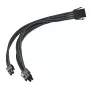SilverStone PP07E - predlžovací kábel napájania - 8-pinový PCIe Power (6+2) (M) na 8-pinový PCIe Power (F) - 30 cm - čierny (SST-PP07E-