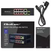 Ethernet switch QOLTEC 52297 PoE RJ45 s PoE uplink a SFP portom