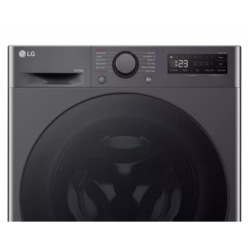 LG F4DR510S2M práčka so sušičkou 10 kg / 6 kg 1400 ot/min čierna