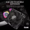 Corsair iCUE LINK RX120 MAX 120mm skriňový ventilátor - čierny