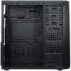 Skriňa INTER-TECH B-42 Black Midi Tower, ATX, 2xUSB2.0, Blue LED strip, PSU optional