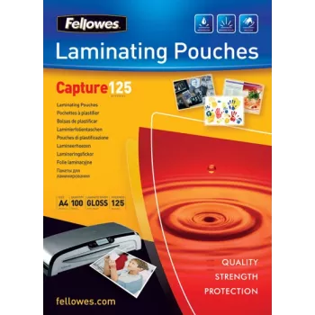 Fellowes Glossy 125 Micron laminovacia fólia na karty - 75x105 mm
