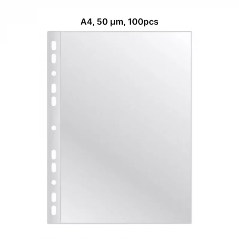 AD Class dierované vrecká krištáľovo číre A4 50 µm, balenie 100 kusov