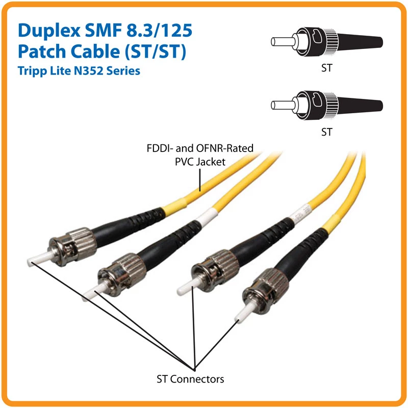 Tripp Eaton Tripp Lite Series duplex singlemode 9/125 optický patch kábel (ST/ST)