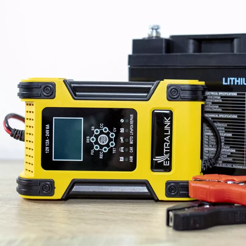 Extralink Shango inteligentná nabíjačka batérií | usmerňovač | 100 - 240VAC, 12V 12A, 24V 6A