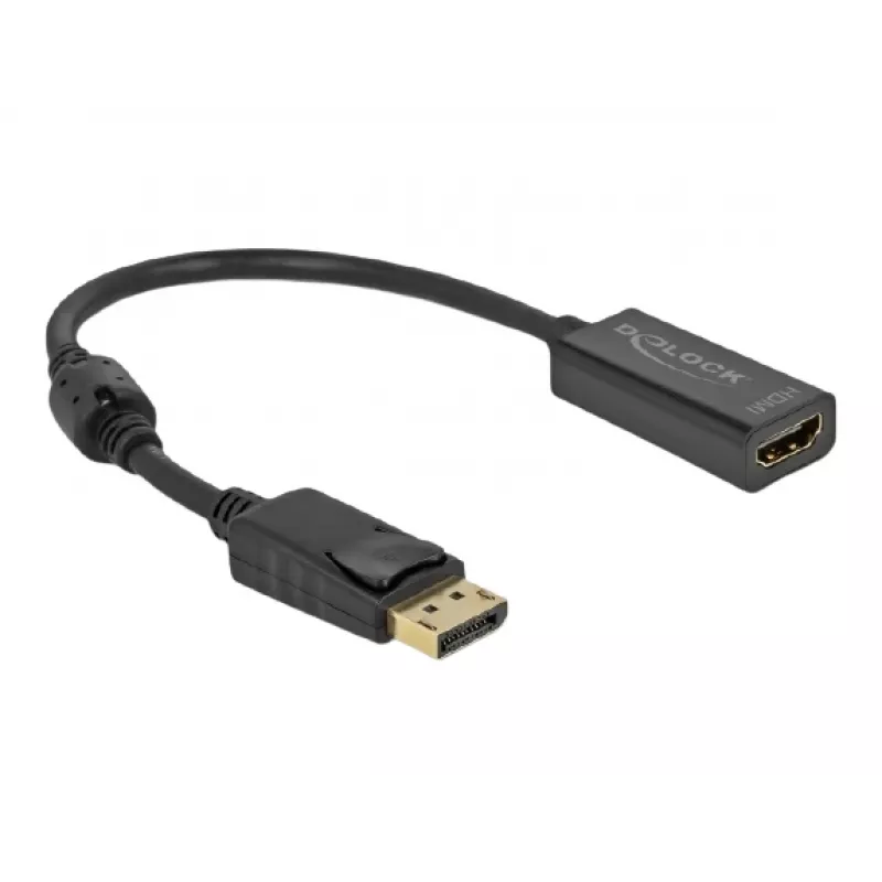 Adaptér DisplayPort 1.2 konektor samec na HDMI konektor samica 4K DeLOCK 63559