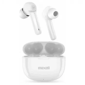 Maxell Dynamic+ bezdrôtové slúchadlá s nabíjacím puzdrom Bluetooth biele