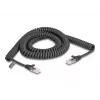 DeLOCK RJ45 špirálový kábel konektor samec na konektor samec Cat.5e 3 m čierny