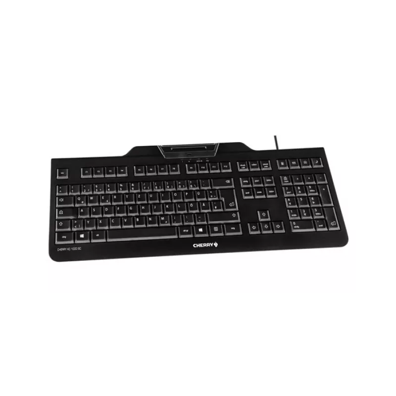 CHERRY KC 1000 SC klávesnica USB QWERTZ švajčiarska čierna