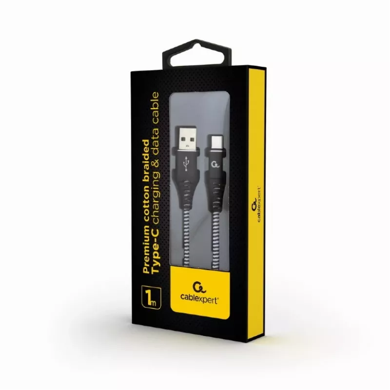 KÁBEL USB-C NA USB2 1M BLK/WHT/CC-USB2B-AMCM-1M-BW GEMBIRD