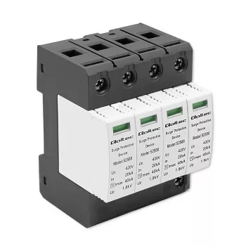 Prepäťová ochrana QOLTEC 52588 AC 4P 420V T2 C — 4-pólový AC prepäťový zvodič, 420 V, Typ 2