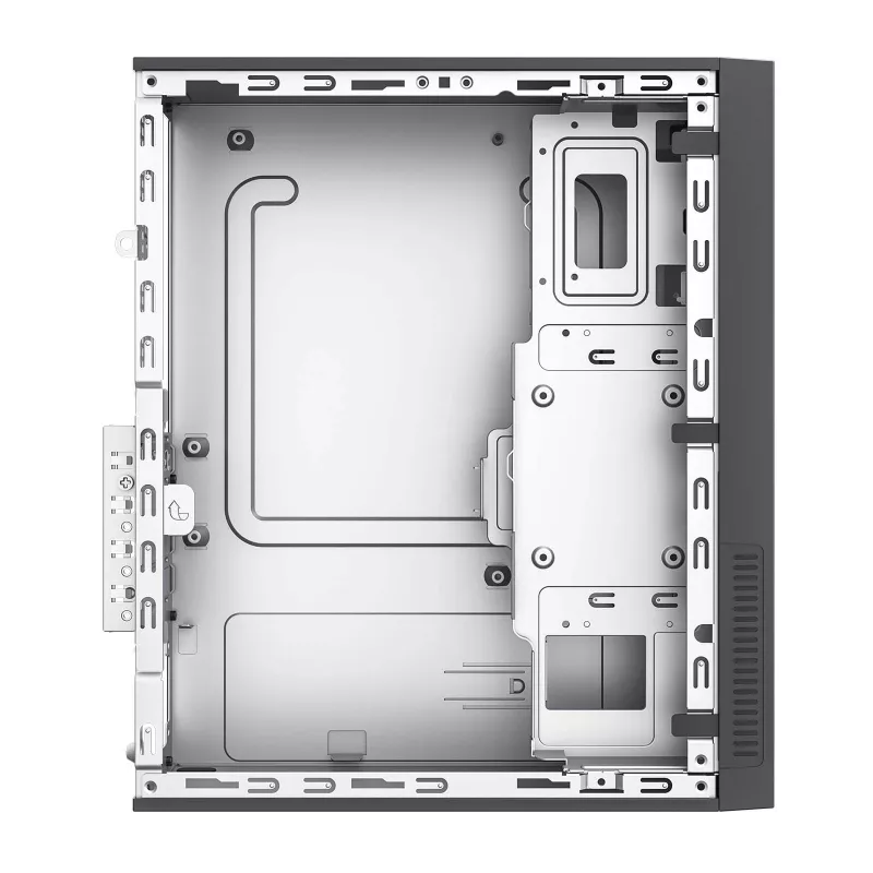 Akyga AK-302-01BL SFF PC skriňa, Micro-ATX / Mini-ITX, USB-C + 2x USB 3.0 + USB 2.0, bez napájacieho zdroja, čierna
