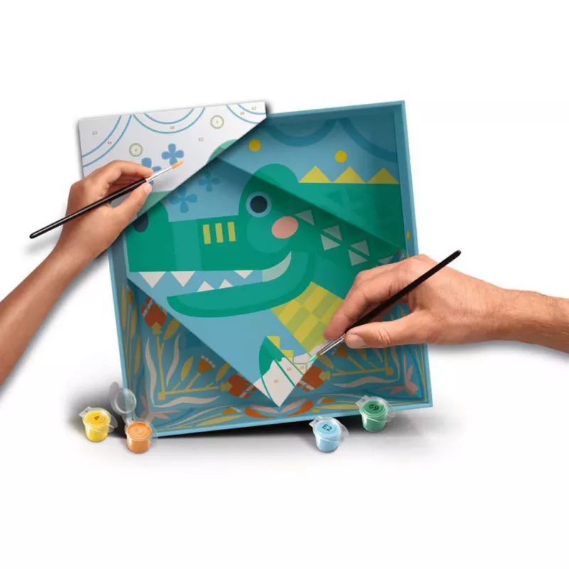 Maliarska sada Ravensburger CreArt Do it together – krokodíl (spoločná maliarska sada pre deti)