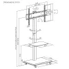 TV stojan ergo office ER-304 B, max. nosnosť 50 kg, VESA 600x400