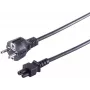 Sieťový kábel helos 60001 – 1,8 m Schuko (typ F) na 3-pólový konektor C5