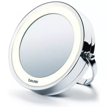 Osvetlené kozmetické zrkadlo Beurer BS59 priemer 11 cm strieborná