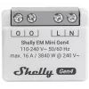 Smart relé Shelly Relay EM Mini Gen4 1-kanál Wi‑Fi Matter Zigbee Bluetooth 8A, 110–240V, Merač energie