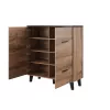 Cama komoda LOTTA 110 4D wotan dub + matná čierna