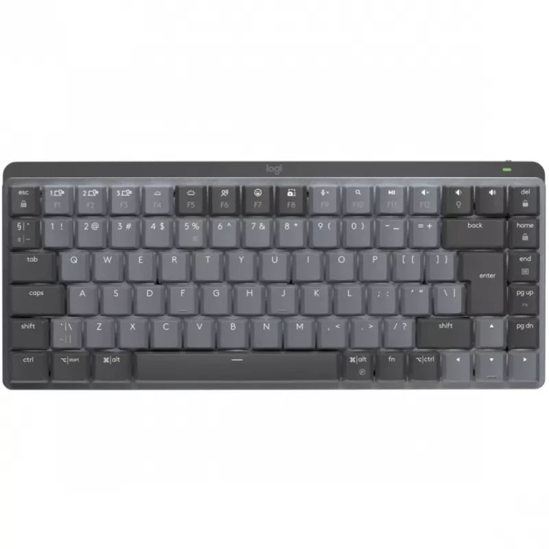 Logitech MX Mechanical Mini 920-010782 bezdrôtová podsvietená klávesnica, klikavé spínače, RF bezdrôtovo + Bluetooth LE, US International QWERTY, grafitová