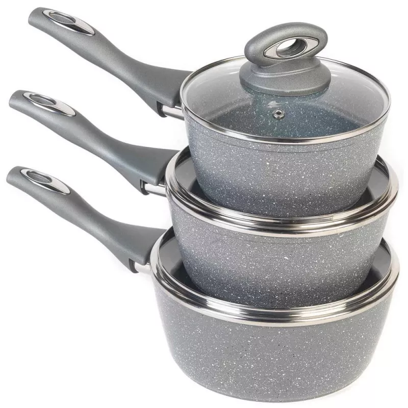 Sada hrncov Salter BW02986G1EU7 — 3-dielne hrnce 16 cm, 18 cm, 20 cm