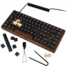 Sharkoon 100068081 klávesnica Home USB QWERTZ nemecká čierna drevo 75%