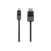 Mini DisplayPort na HDTV kábel, 1,8 m, Mini DisplayPort, HDMI, konektor samec, konektor samec, čierny