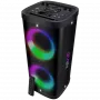 Prenosný reproduktor SVEN PS-930, čierny, výstupný výkon 2x75W (RMS), TWS, Bluetooth, FM, USB, microSD, LED displej, lítiová batéria