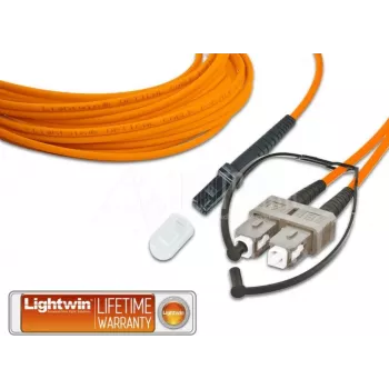Lightwin vysokokvalitný duplexný optický patch kábel, MM OM2, MTRJ - SC optický patch kábel (LDP-50 MTRJ-SC 3.0)