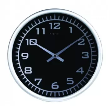 NeXtime hodiny 2953 Blacky, Ø 25 cm, nástenné, čierna
