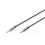 Digitus DB-510110-010-S audio kábel, jack 3,5 mm na jack 3,5 mm, samec/samec, 1 m, dvojito tienený, čierny