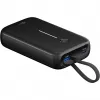 Powerbank 20 000 mAh, integrovaný USB-C kábel 13 cm, 30 W (čierna, 20 Ah, 1x USB-A, 2x USB-C, PD, QC)
