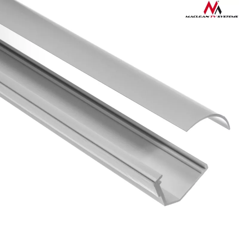 Maclean MCTV-575 podlahový kryt na káble, 1,5 m, 43 x 23 mm, výška 23–32 mm, biely, s lepiacou páskou