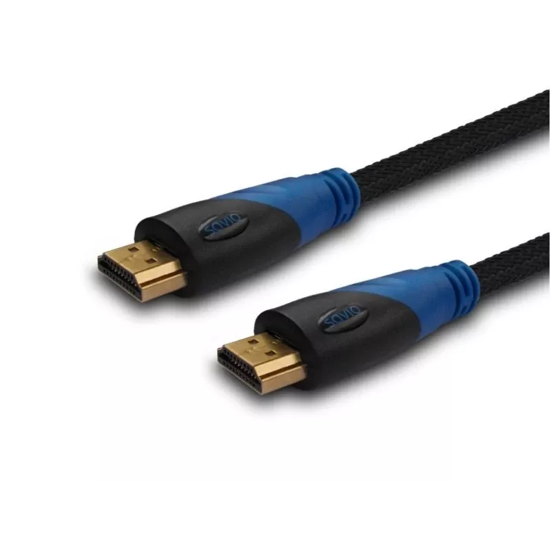 HDMI kábel SAVIO CL-48 2 m, HDMI 1.4, 4K (4096x2160), ARC, Ethernet, pozlátené kontakty