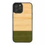Ochranné puzdro Man and Wood pre iPhone 12 / 12 Pro — bambusový les čierna