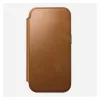 Folio puzdro Nomad Modern Leather Folio pre iPhone 17 Pro, koža + hliník, 6,3 palcov (16 cm), Tan, 3 priehradky na karty