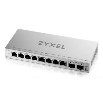 Managed L2 Gigabit switch Zyxel GS1200-10v3 — 8x Gigabit (10/100/1000), 20 Gbps, MAC 4000, desktop, sivý