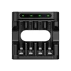 Nabíjačka batérií XTAR 4-slot pre AA/AAA (Li-Ion, NiMH) USB-C, LED indikátory, čierna