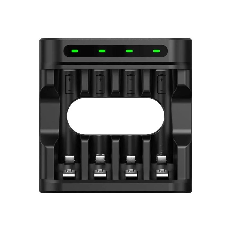 Nabíjačka batérií XTAR 4-slot pre AA/AAA (Li-Ion, NiMH) USB-C, LED indikátory, čierna