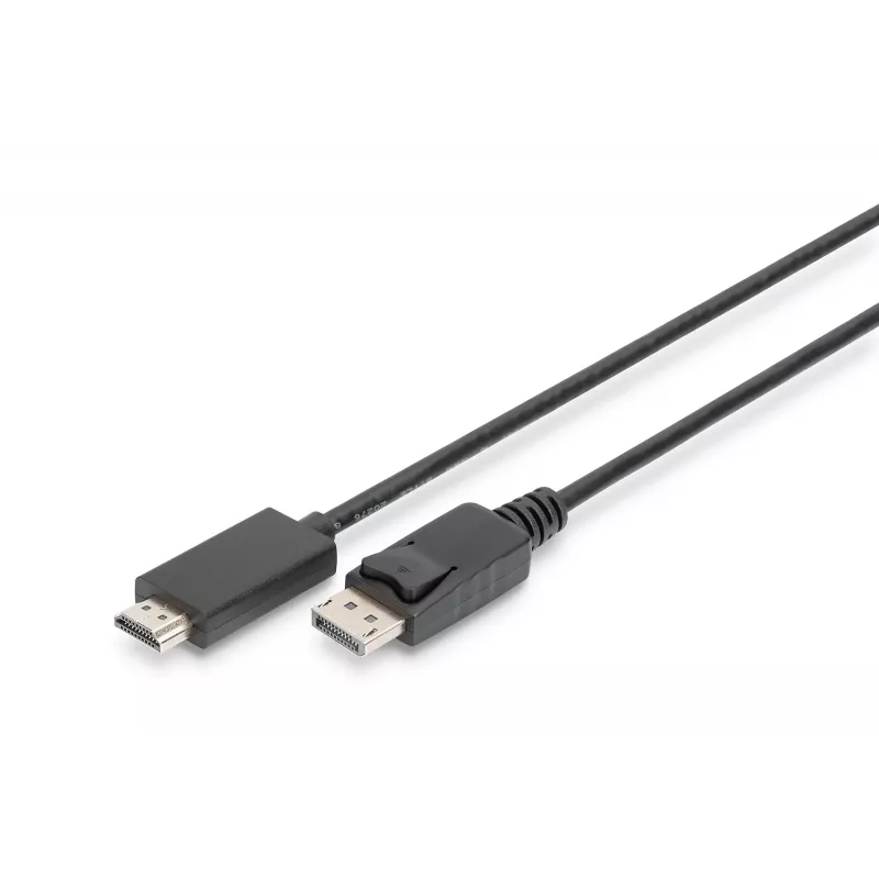 Adaptérový kábel DisplayPort 1.2 so zámkom 4K 60Hz UHD Type DP/HDMI A M/M čierny 2 m