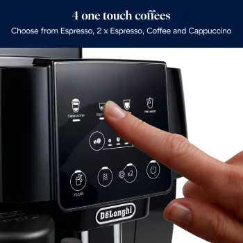 Kombinovaný kávovar De’Longhi Magnifica ECAM220.60.B — 1,8 l nádržka na vodu, 250 g zásobník na zrná, keramický mlynček, čierny