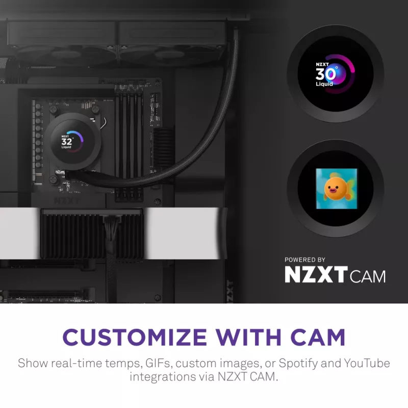 All-in-One kvapalinový chladič NZXT Kraken Plus 280 14 cm čierny