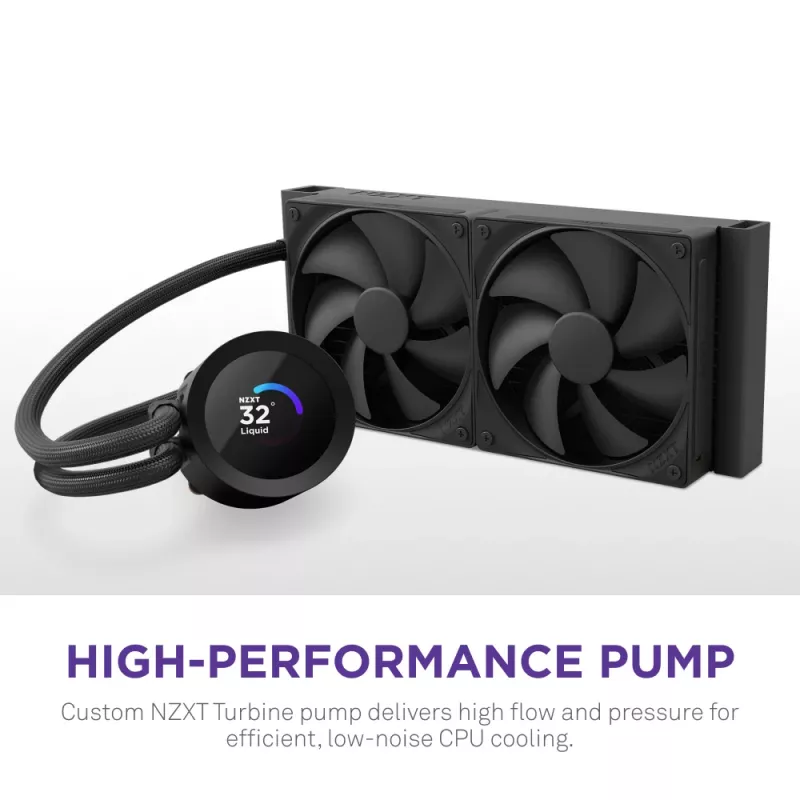 All-in-One kvapalinový chladič NZXT Kraken Plus 280 14 cm čierny