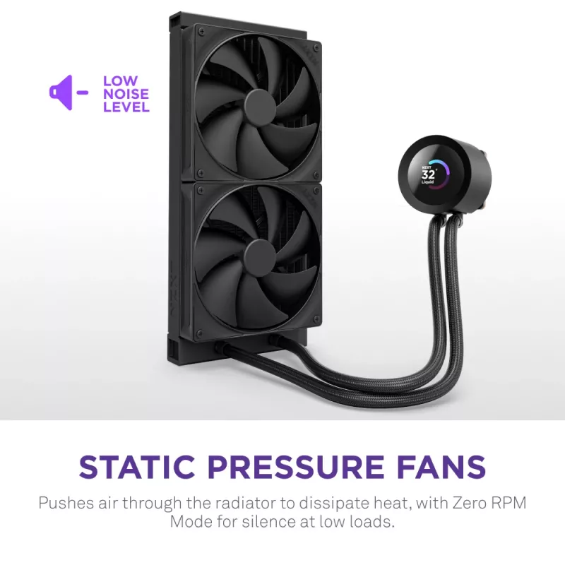 All-in-One kvapalinový chladič NZXT Kraken Plus 280 14 cm čierny