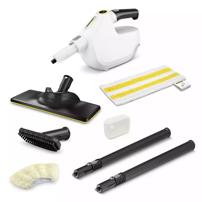 Prenosný parný čistič Karcher SC 1 Multi & Up — 0,2 l, 1300 W, 3 bar, 5 m kábel, žltý