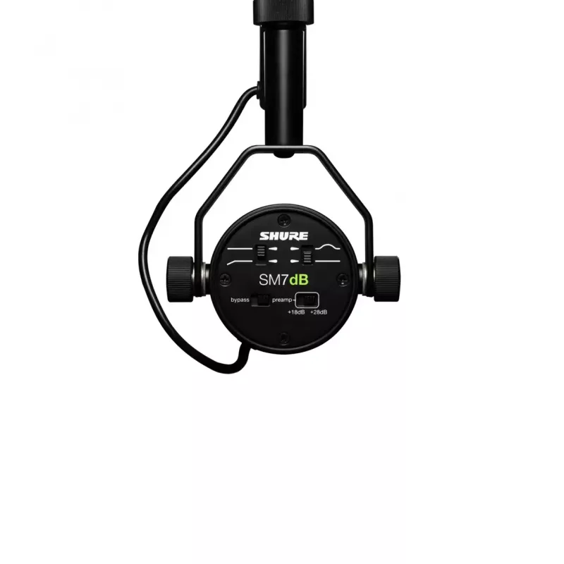Shure SM7dB dynamický vokálny mikrofón s vstavaným predzosilňovačom, kardioidný, káblový, čierny