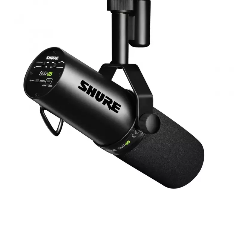 Shure SM7dB dynamický vokálny mikrofón s vstavaným predzosilňovačom, kardioidný, káblový, čierny